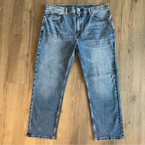 LEVIS MEN’S 505 MEDIUM BLUE JEAN 40x30 REGULAR STRAIGHT DENIM RED TAB